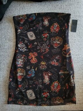 green ed hardy dress Ed Hardy Cobra Roses Mesh Dress  Pink Leopard